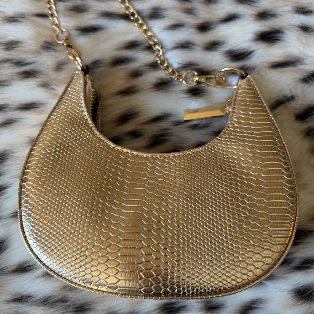 Gold Textured Women's Bag
